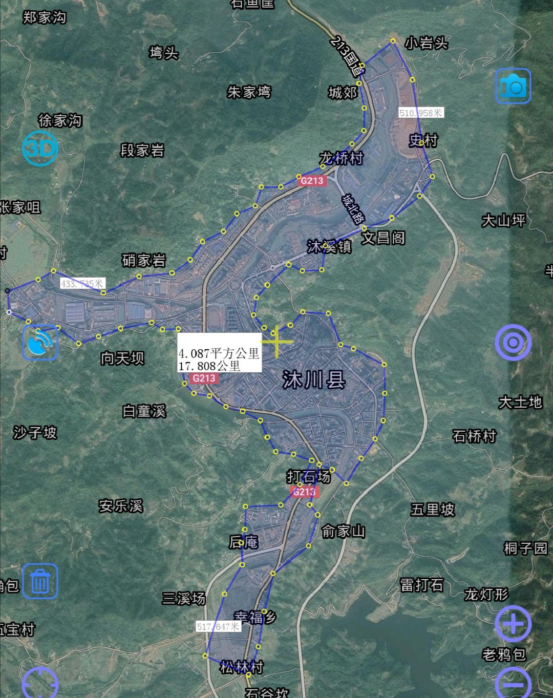 「乐山」乐山市各区县城区面积，峨眉山夹江大，犍为井研中，沐川马峨边小