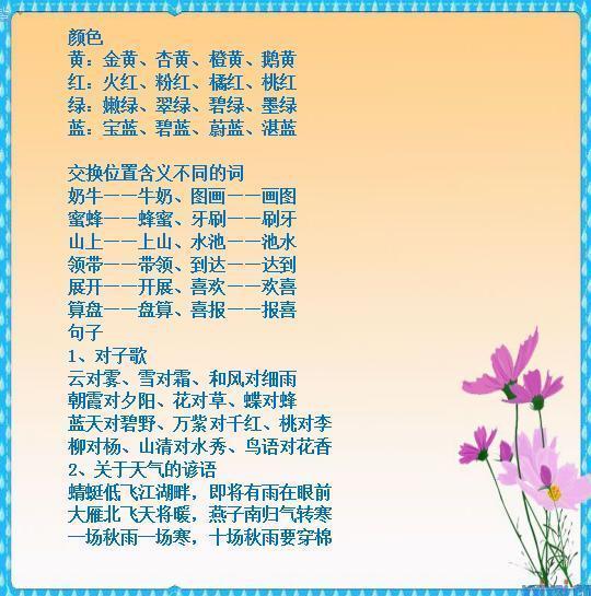 「」语文老师直言:家有小学生的,将这份资料打印背熟了,6年考试不愁