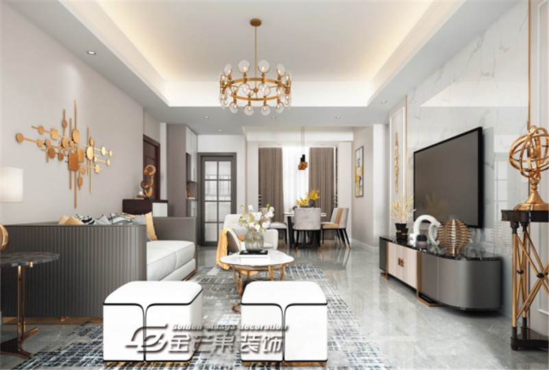 |140m2现代轻奢风格：奢而不腻，这样的现代轻奢太美了