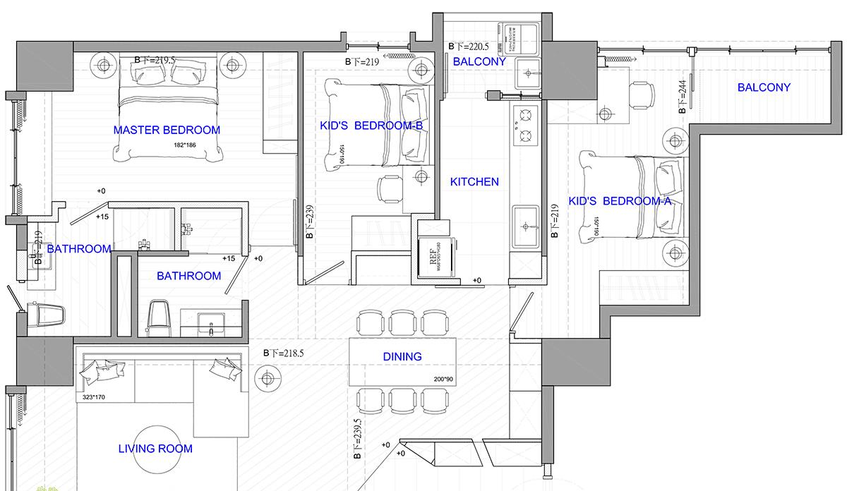 混搭|30年老宅翻新,99㎡,石与木的完美混搭,一家四口的幸福生活!