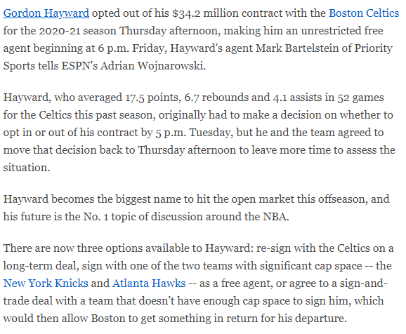 克莱·汤普森|官宣！海沃德拒绝3400万，湖人两人正式离队，汤普森没有奇迹了