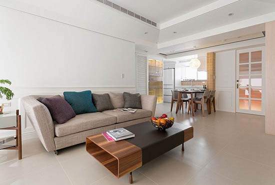 |102平现代风装修，天花板设计独特，休闲美宅舒适又温馨