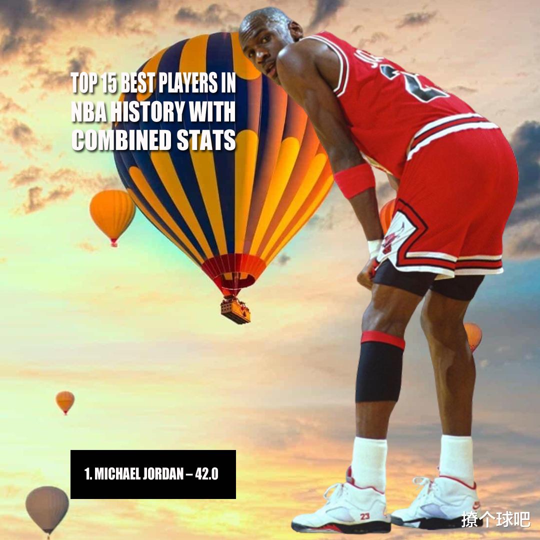 「迈克尔·乔丹」美媒曝NBA历史数据前15球员,杜兰特第8威少第11,詹姆斯屈居第2!