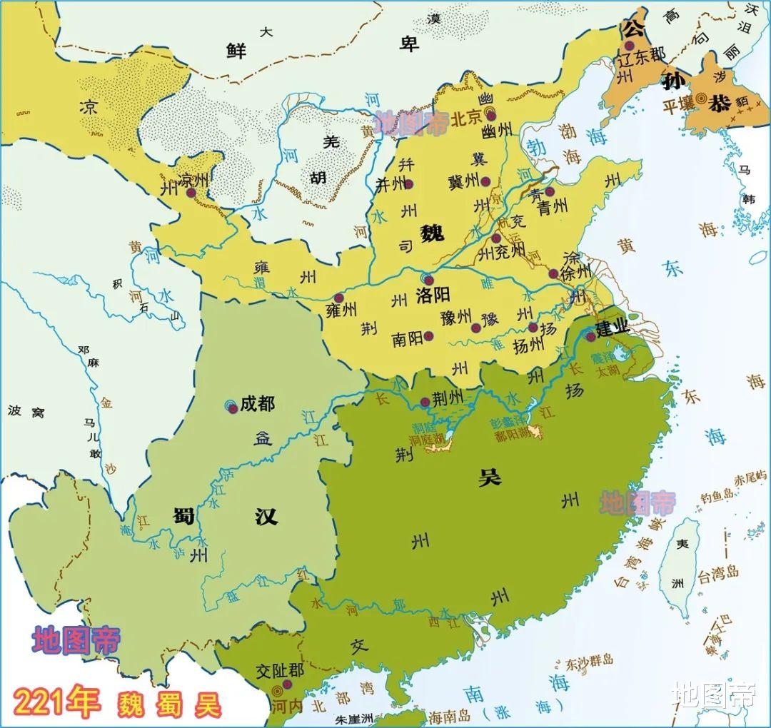 ▲地图上的三国（15幅地图）