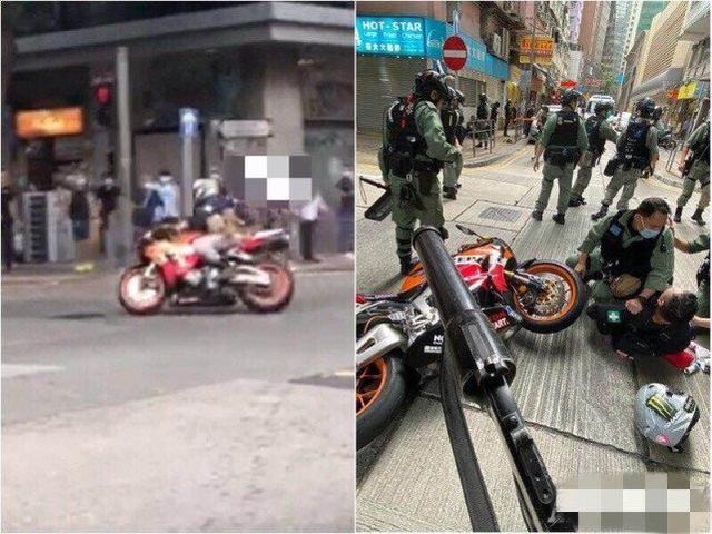 [云浮]香港男子向警车投掷汽油弹，防暴警察下车追截擒获