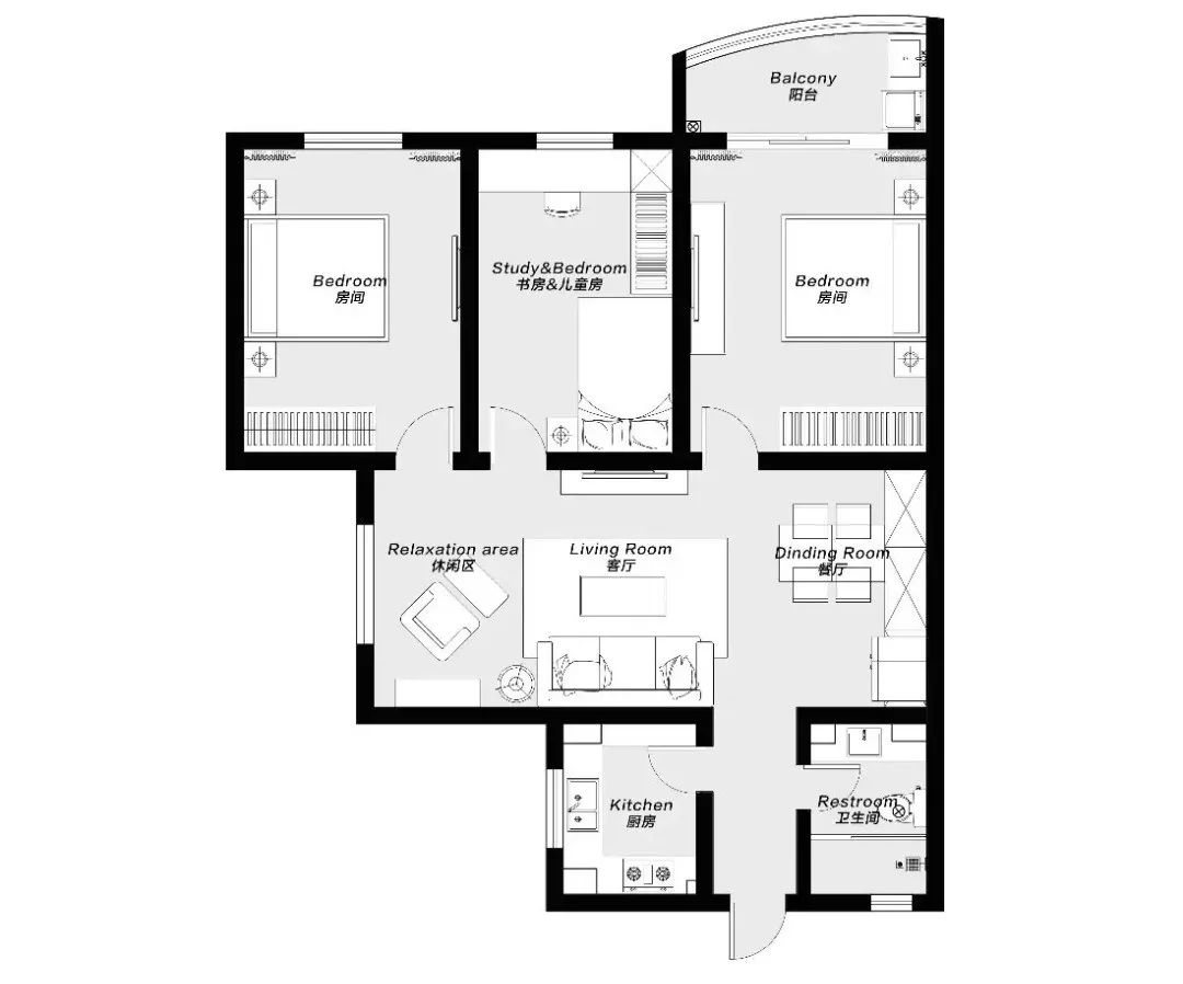 ▲100㎡日式MUJI风,大白墙搭配原木家具,居然可以这么美!