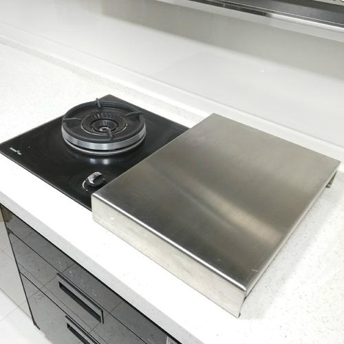 『』厨房小操作台就这么装!灶台上装个不锈钢板,台面至少多出40公分