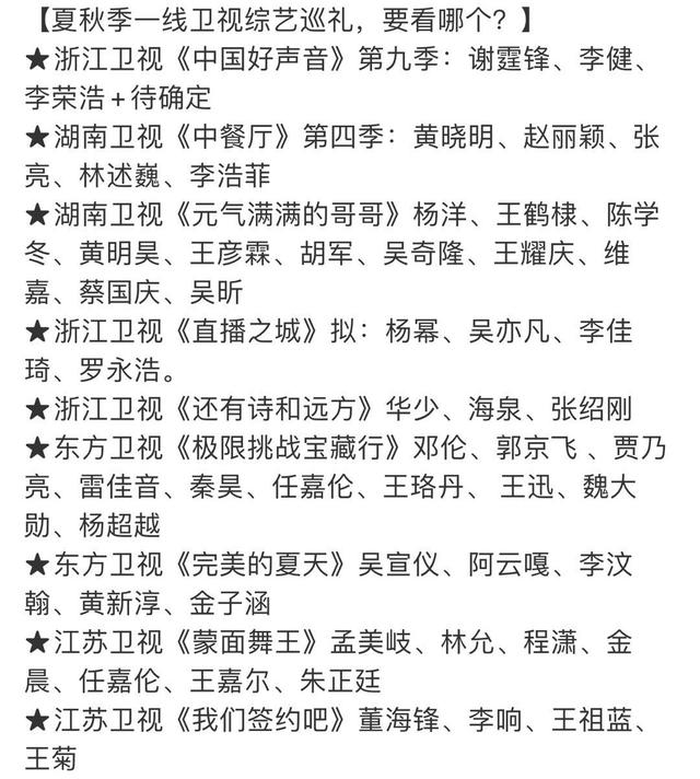极限挑战|赵丽颖、杨幂领衔第三季度卫视综艺，孟美岐、吴宣仪、杨超越混战