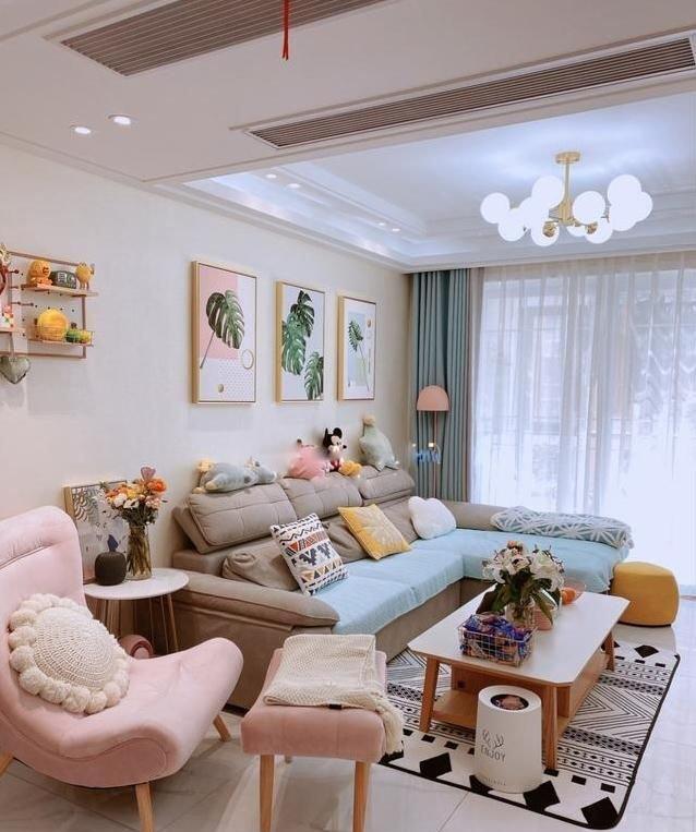 【】成功迁居118㎡清新北欧小四房，漂亮实用，闺蜜都夸比样板间强10倍