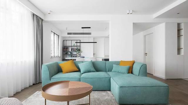 @135㎡婚房,4居改3居,交互式客餐厅,果然越简单越耐看