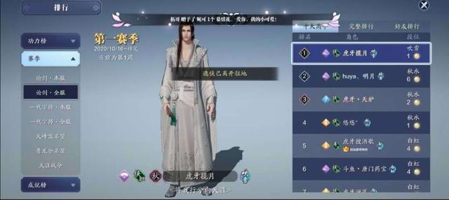 天涯明月刀|天涯明月刀上线一天，排行榜被神秘组织霸榜，前10占9个！