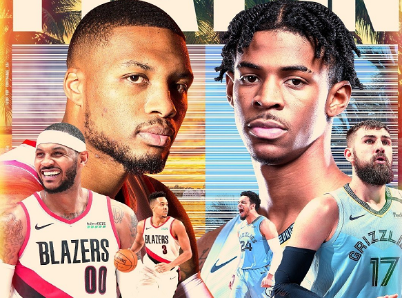 达米恩·利拉德|挺进季后赛！开拓者126-122淘汰灰熊，利拉德31+10，莫兰特35分