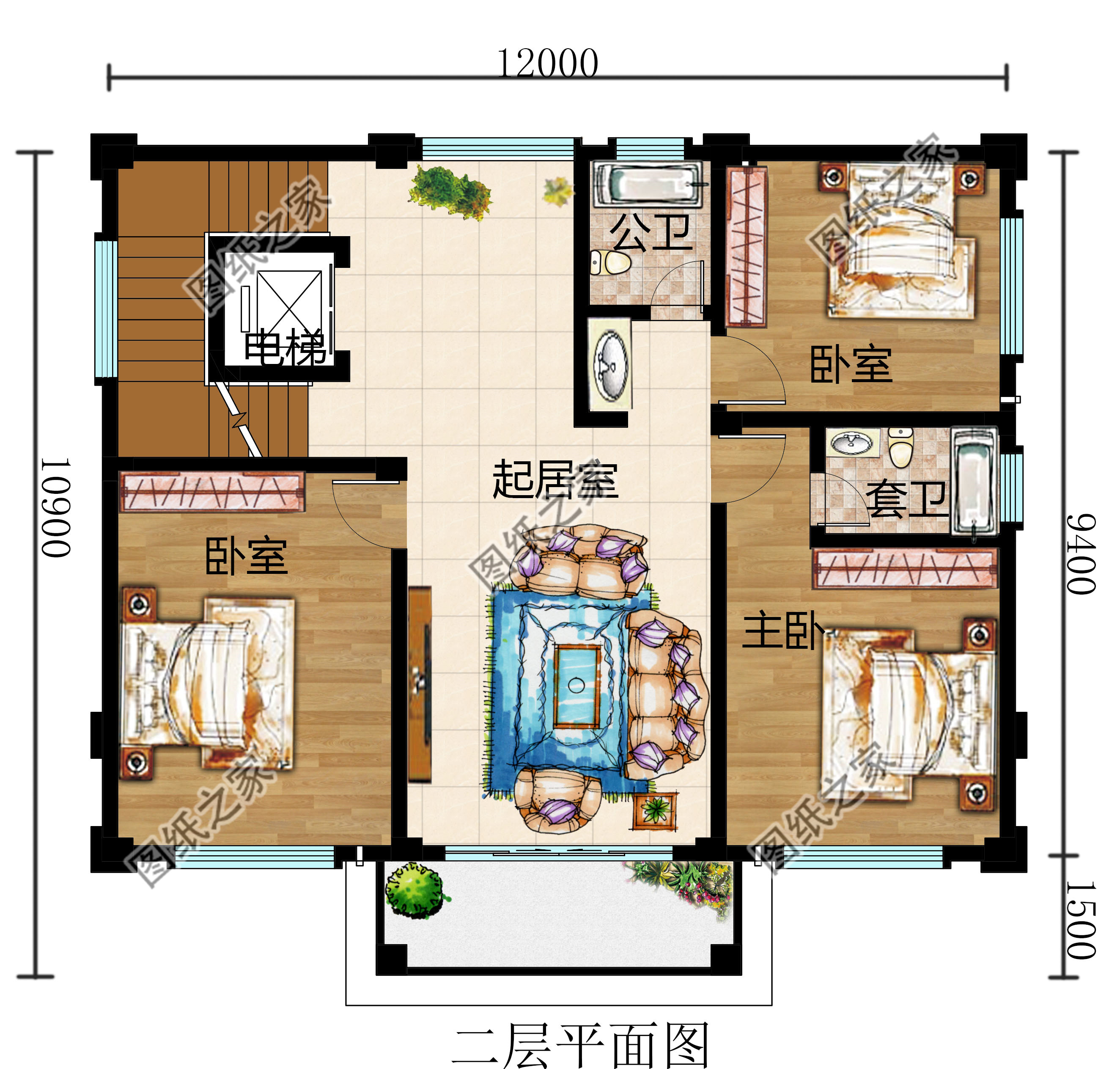 衣帽间|三层楼房设计图农村简单大气，家里人多的，可以这样盖