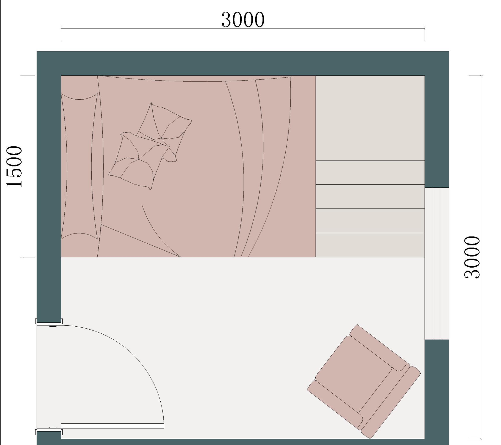 []3m×3m的卧室，怎么布置好？