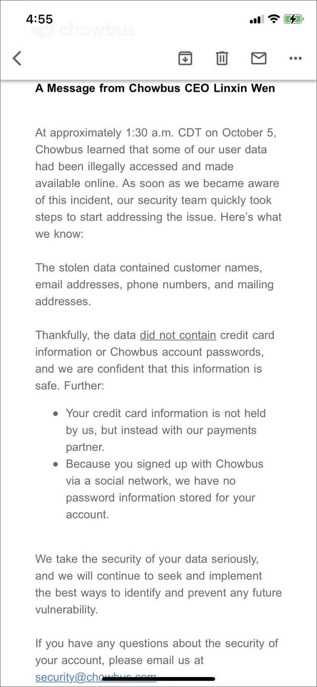 OPPO|注意！北美外卖软件80万用户数据泄露，欧阳娜娜王源也躲不过