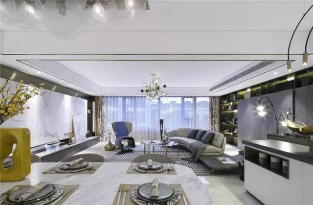 靠简单的几何线条，贯穿整个空间，家就能这么美！