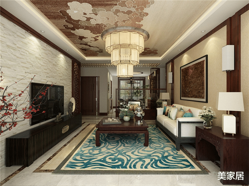 ▲141平米三室两厅创意装修！新中式风格装修，太有感觉太美了吧