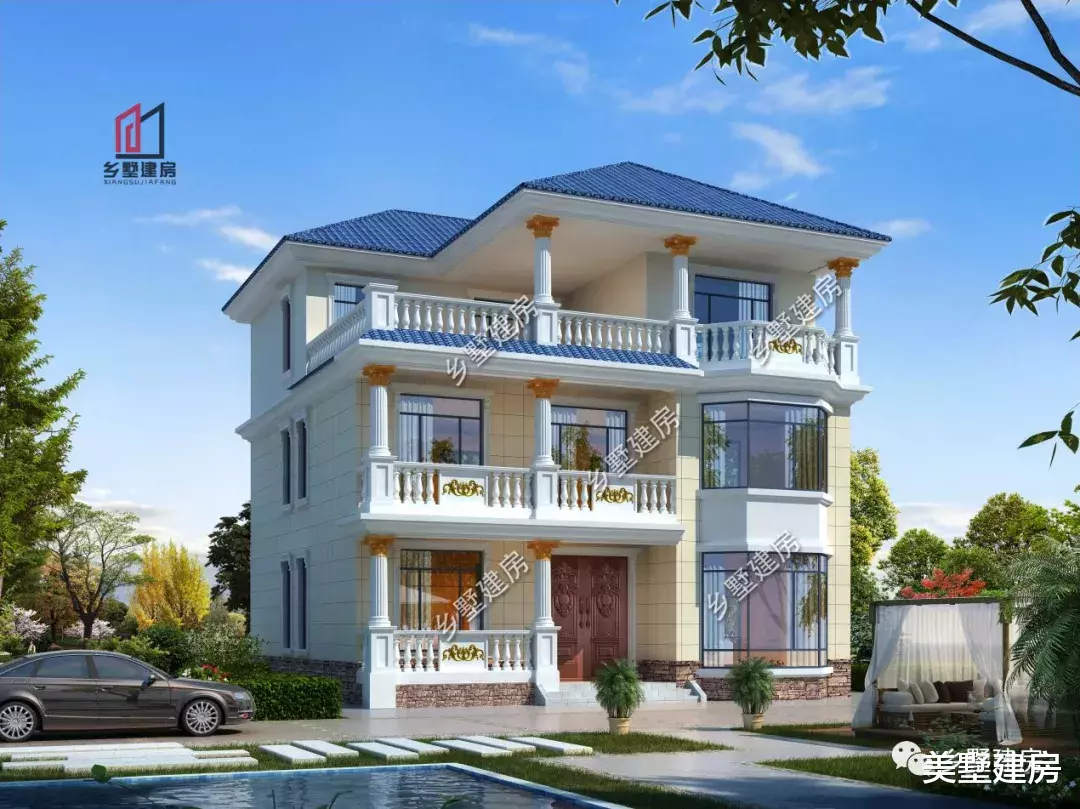 |这套农村别墅颜值逆天，建成后比效果图还惊艳，回村盖它没错了。