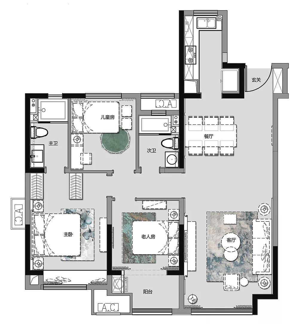 @115平现代新中式风，低调的设计，轻奢雅致不失端庄大气！