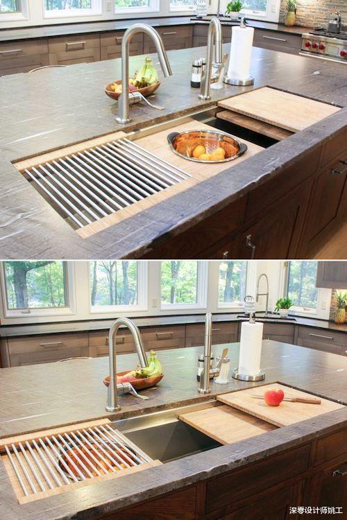 []要是我家水槽也有1米长就好了，洗切都在上面，加隔板还能叠层用