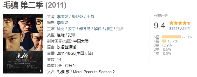 「毛骗」有部剧堪比《琅琊榜》，不过剧名太过另类，很多人觉得是一部烂剧