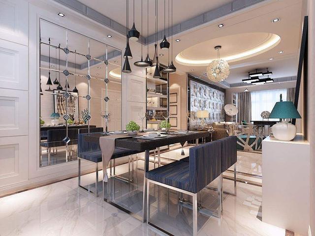 「」中西合璧的港式风格软装，灯饰也很漂亮，不信你看