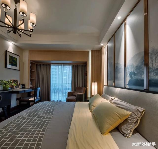 #背景墙#朋友家190㎡新中式大宅，全房端庄优雅上档次，羡慕极了！