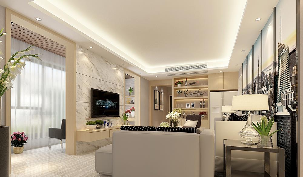 |邻居家125㎡大平层，装简约风，成了小区的网红装修，被入户迷住了