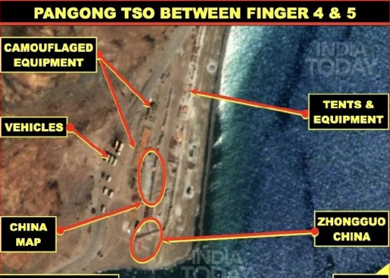 印度|卫星拍到班公湖震撼一幕，印军指挥官怒不可遏，俄：差距实在悬殊