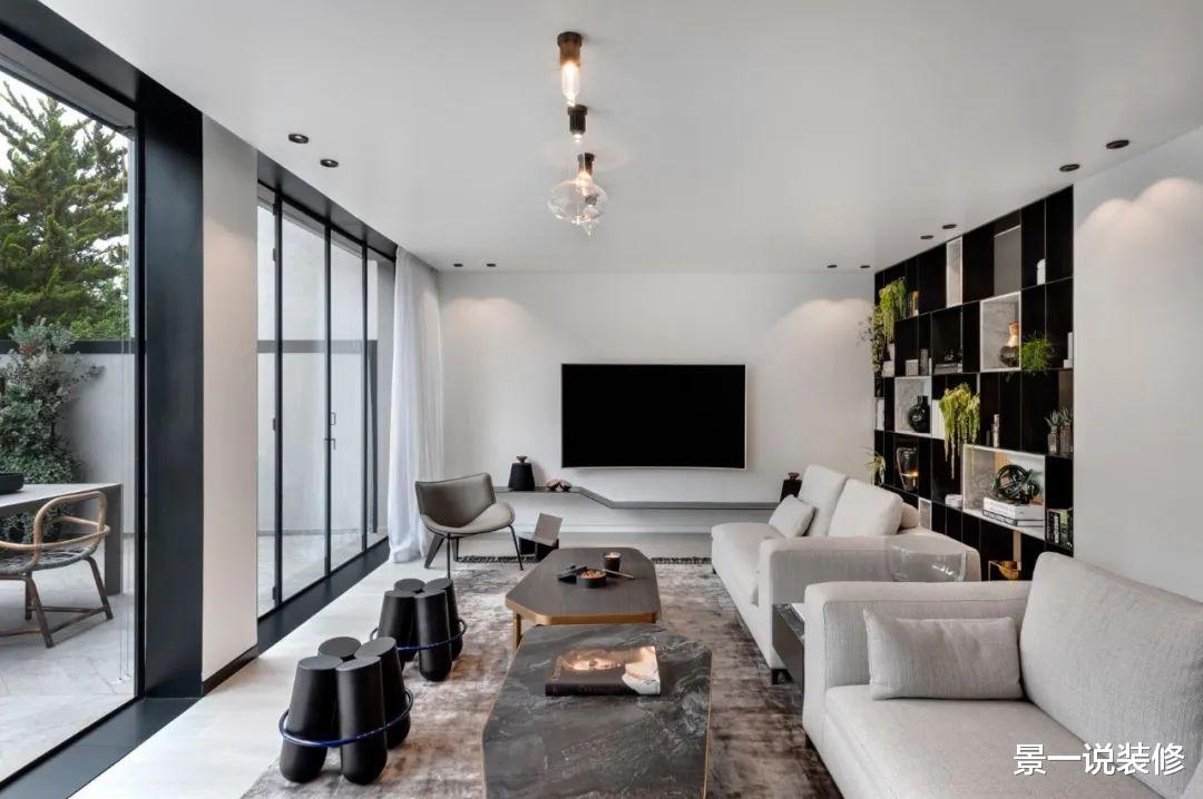 []现代轻奢风格别墅，黑白色的装修简单、大气好看，大爱啊！