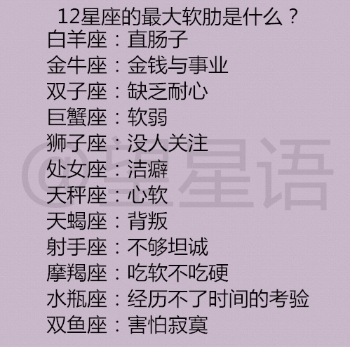 [双鱼座]12星座的最大软肋是什么？ 12星座理想小日子是什么样？