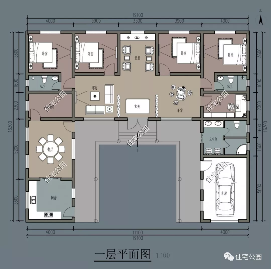 『』精选图库丨30套农村一层户型图，养老最佳选择