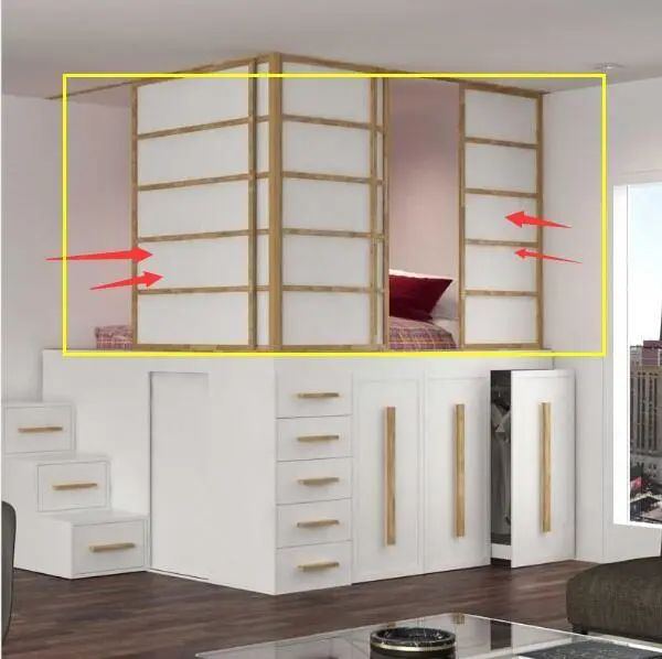 |媳妇把床抬高1米，不装护栏装扇门！师傅说：实用百倍别人想不到