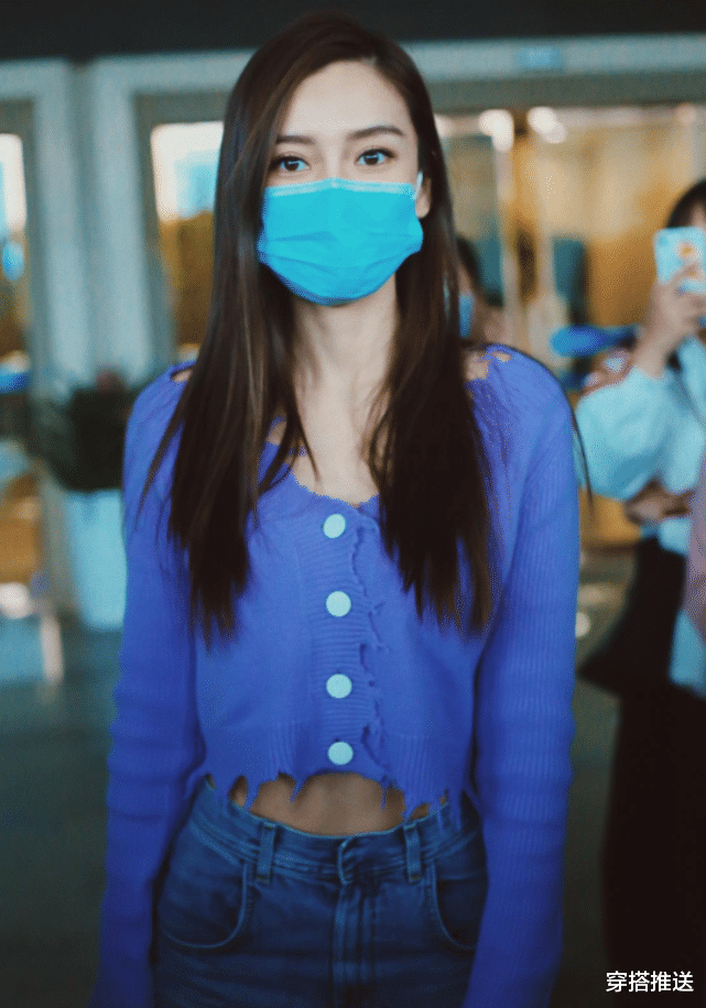 Angelababy：杨颖换发型后气质变太多，穿紫色针织衫配阔腿裤，风格逐渐网红化