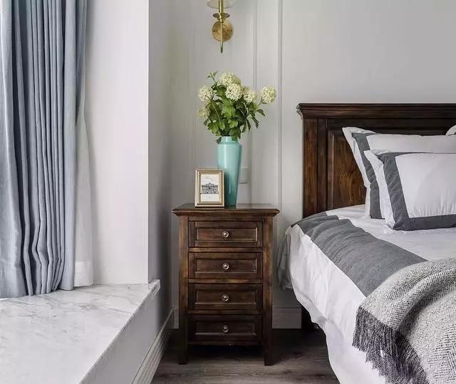 「」99㎡美式装修风格，清新中带丝沉稳，格调优雅！