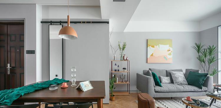 『』这套装修估计妹子都喜欢，有颜值有品质还实用，一进门就很亮眼