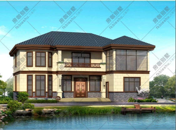 16×14.5的超大气二层农村自建房，户型正，带露台