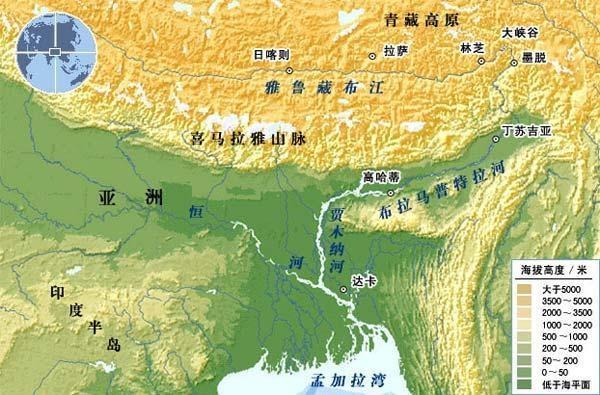 雅鲁藏布江全程图图片