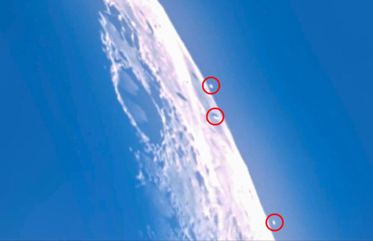 月球▲月球有外星人？3月26日，加拿大网民拍摄到月球出现不明飞行物