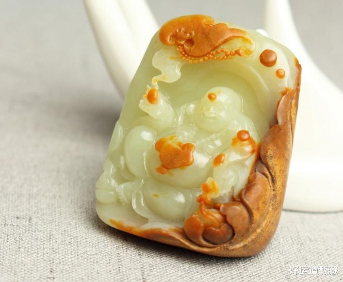 黄口|和田玉黄口料浑厚油润，光泽柔和，广义黄口料与狭义黄口料的区别