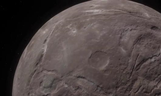 天王星|近距离观看天卫三，巨大的峡谷横亘在大陆上！