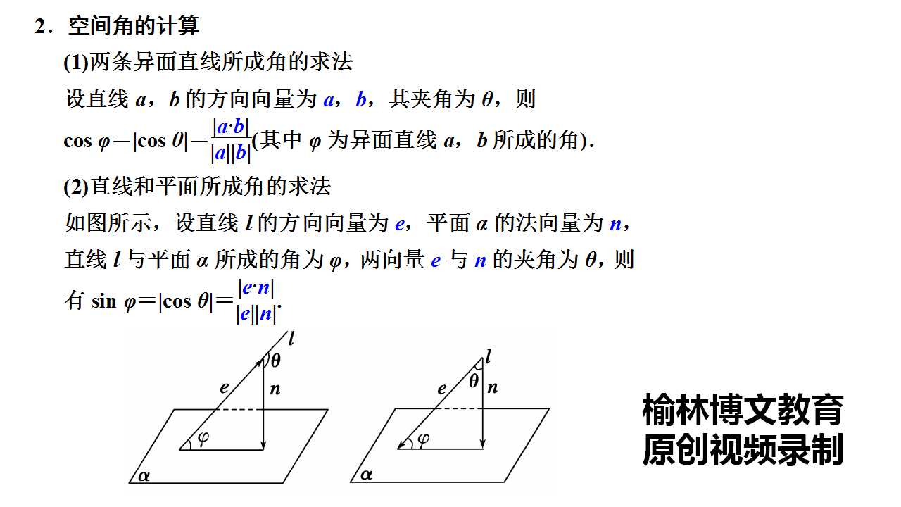 数学@高考数学向量法解立体基础知识一