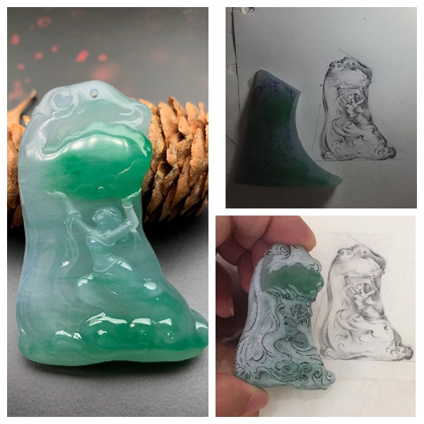 「翡翠」方匠翡翠工作室方加敏笔下挥神韵，用心细雕琢