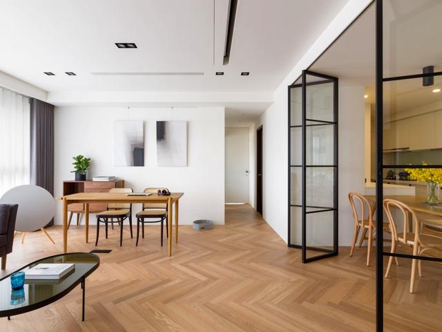 莫兰迪|一进门就是客厅，装修成她家的样子，品质不输任何人，宽敞又明亮