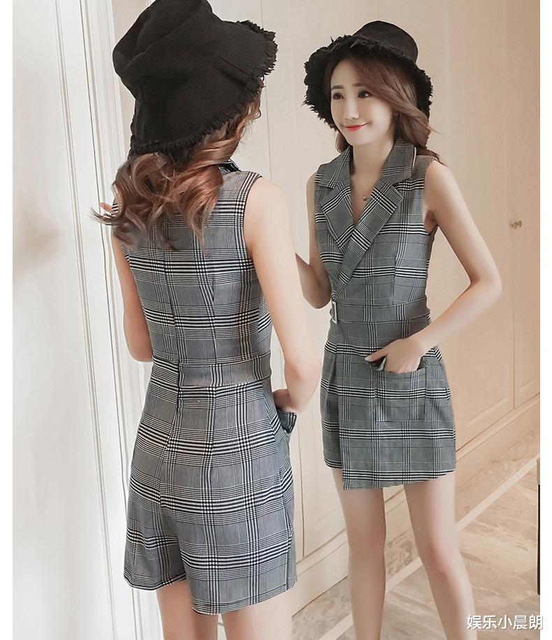 「西装」无袖西装连体裤，变身职场气质女王