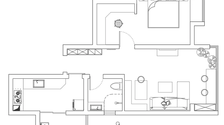 |66㎡北欧风格小户型装修，阳台拱门太梦幻！