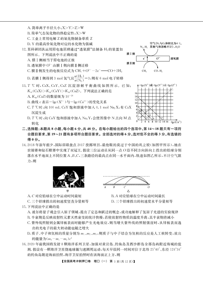 『理综』绝密！衡中2020高考冲刺押题理综卷—母题试卷版，离高考最近预测