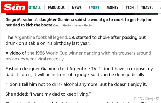 [马拉多纳]60岁老命就要休矣！马拉多纳女儿求助：只希望他能活下去