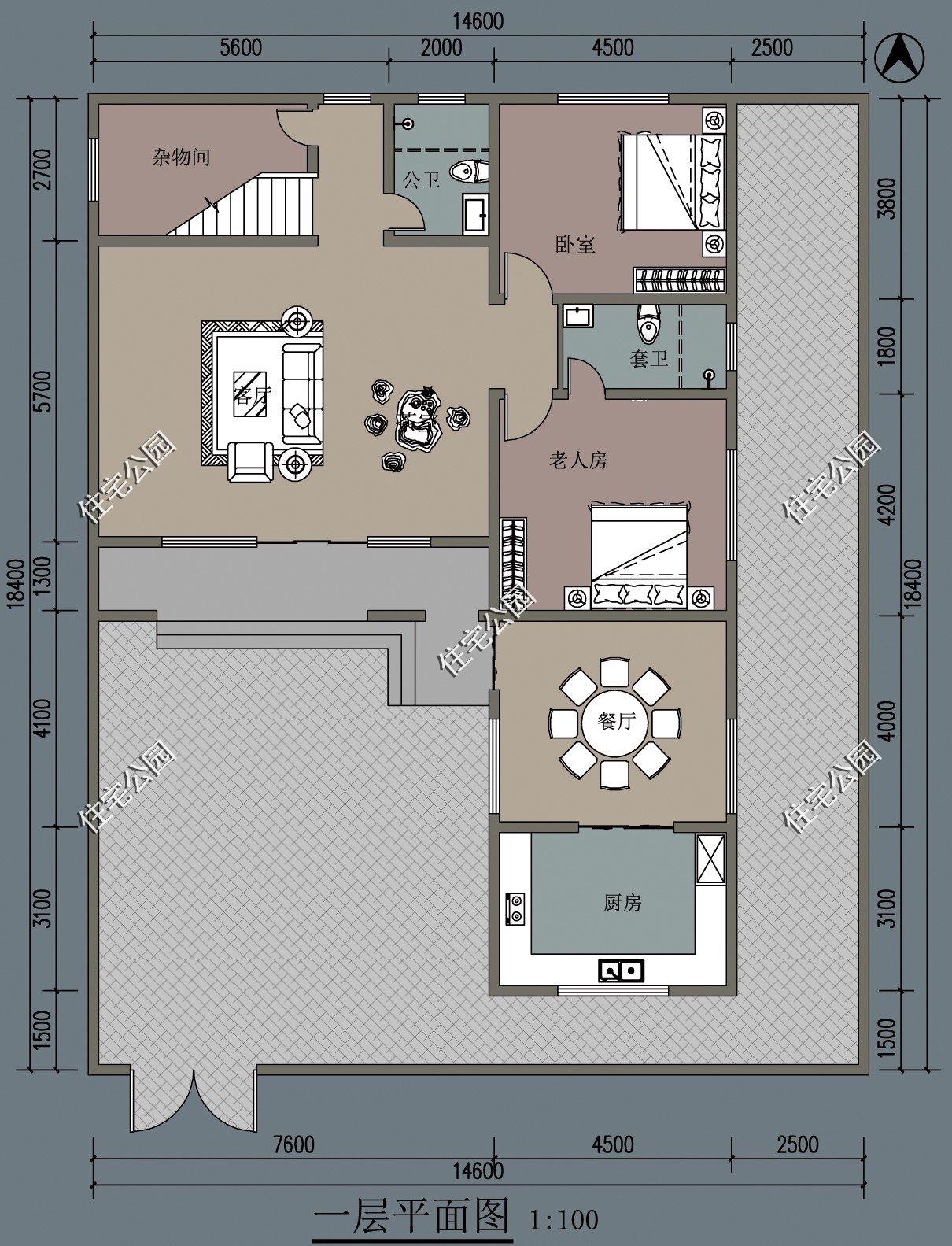 |有一块宅基地宽14米，长18米，怎么设计比较好？
