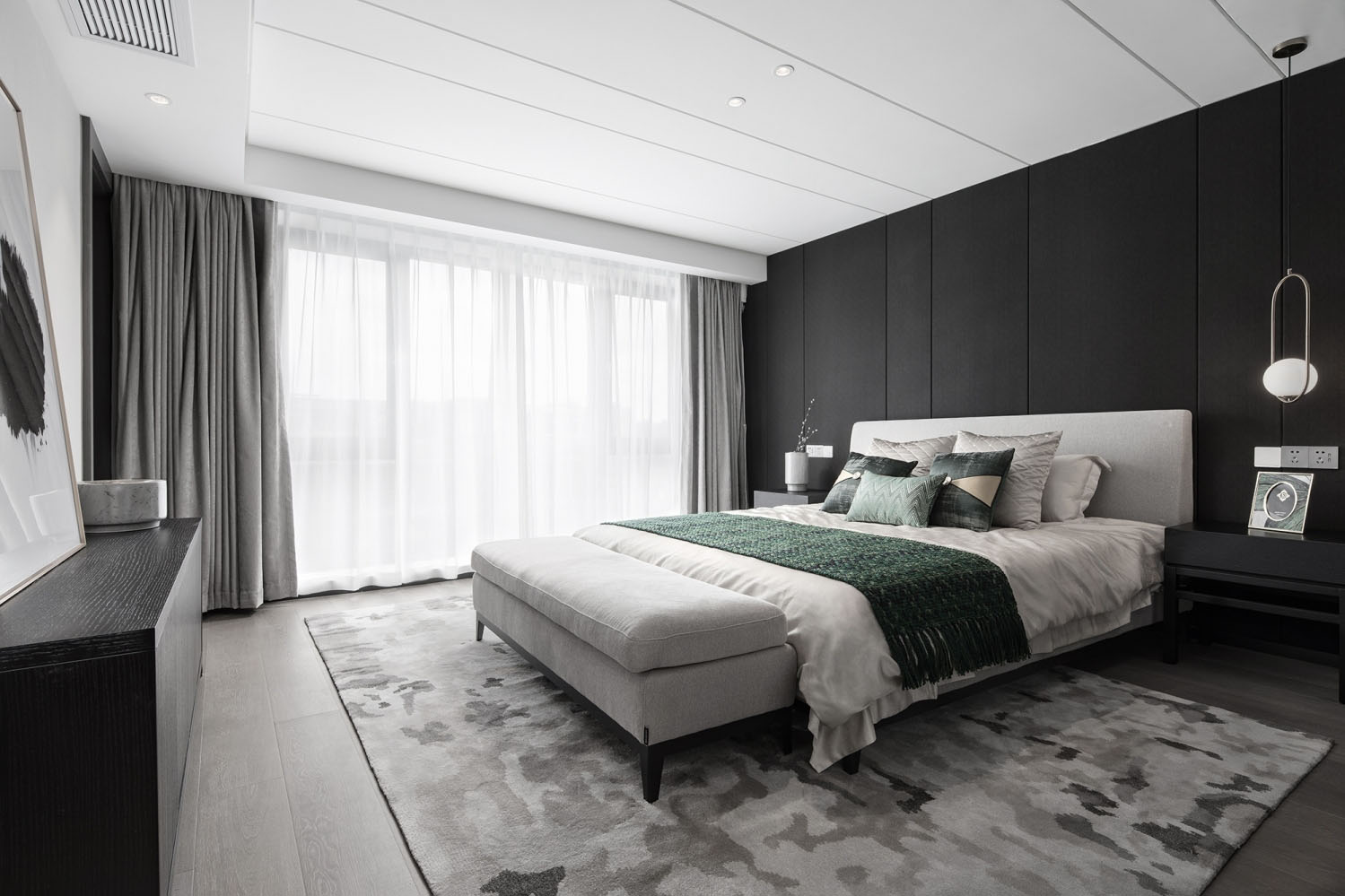 |190平现代简约风格软装设计，喧嚣都市一角的静谧